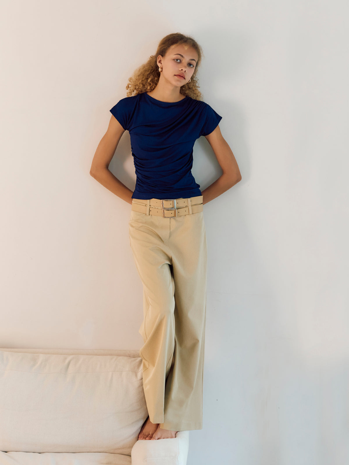 Gigi - double belt pants