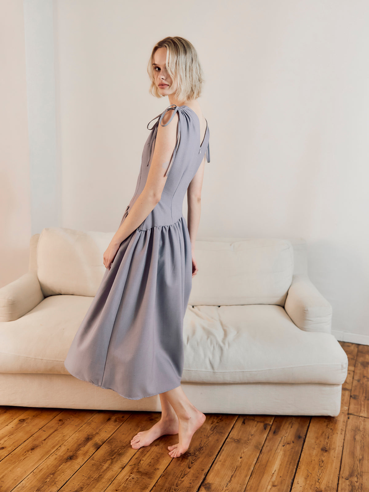 Fiesa - Gather ribbon dress