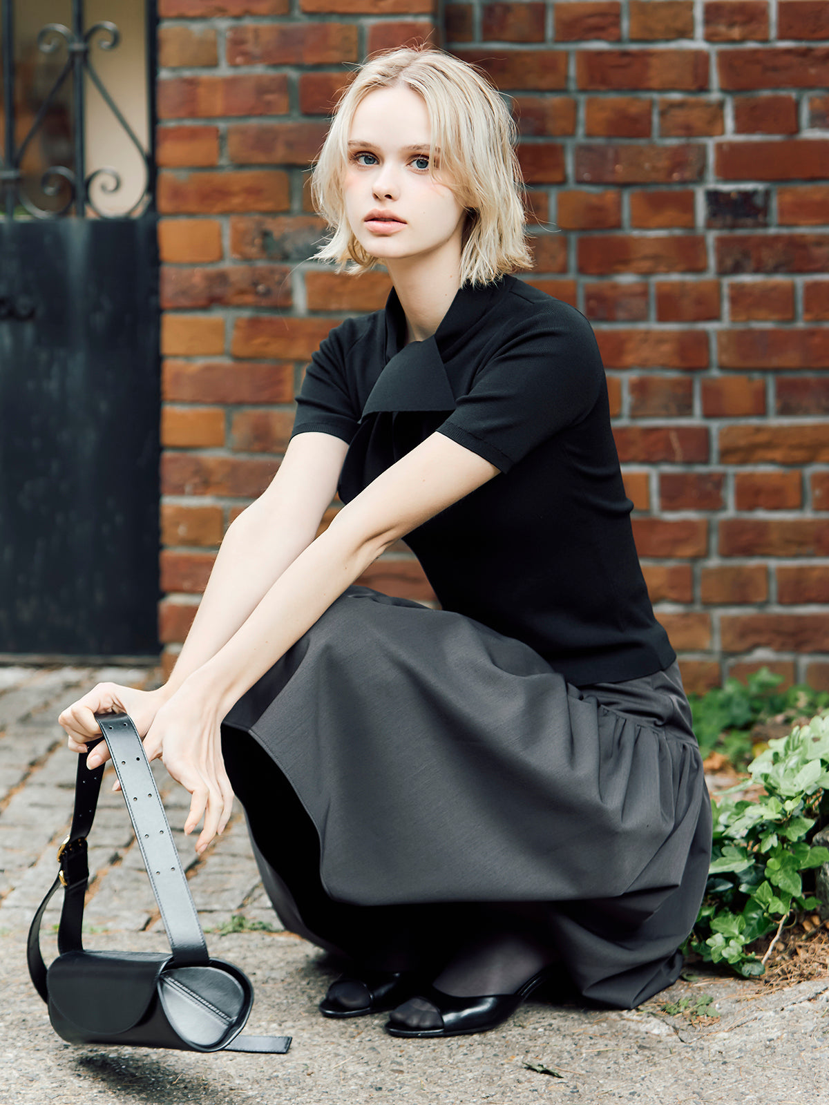 Violet - bow knit top