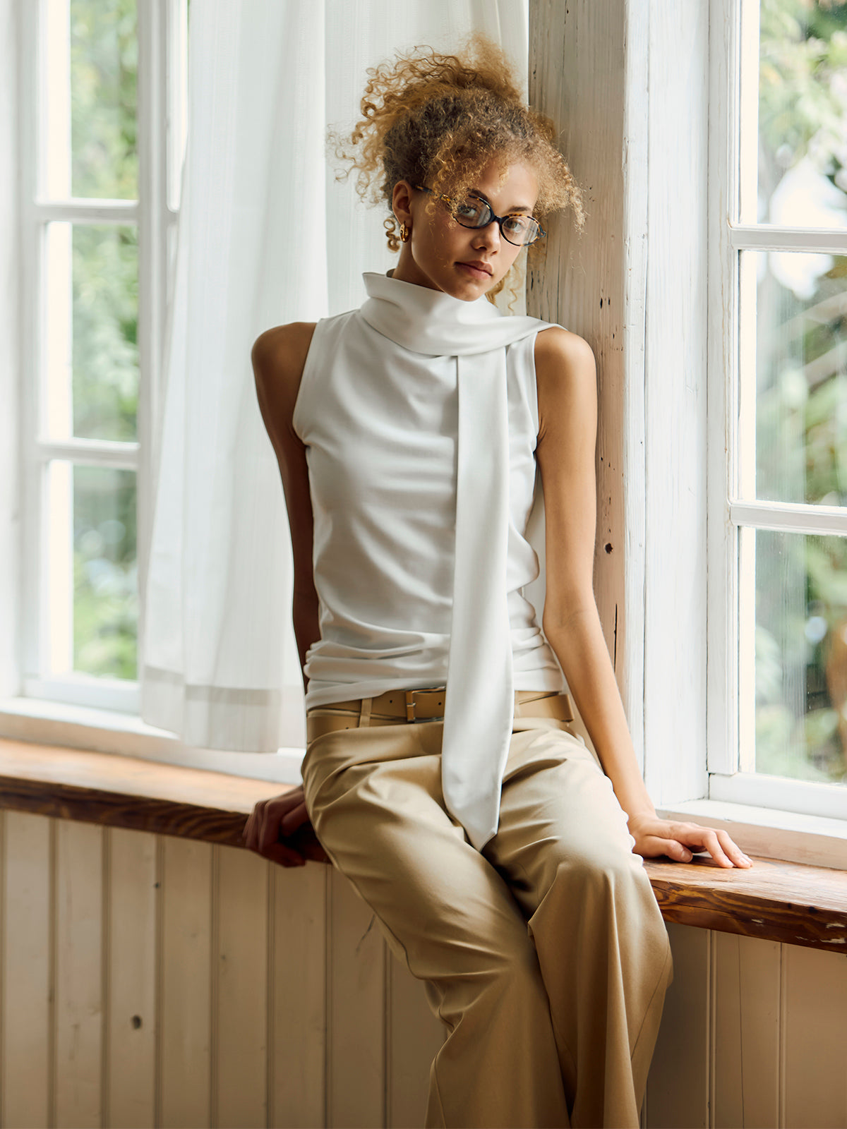 Cecil - Sleeveless tie knit