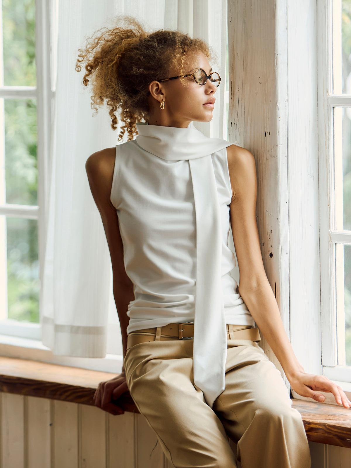 Cecil - Sleeveless tie knit