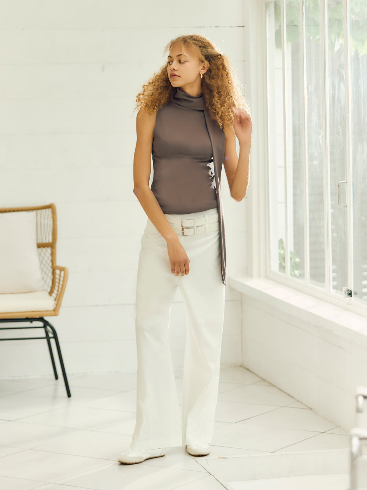 Gigi - Double belt pants