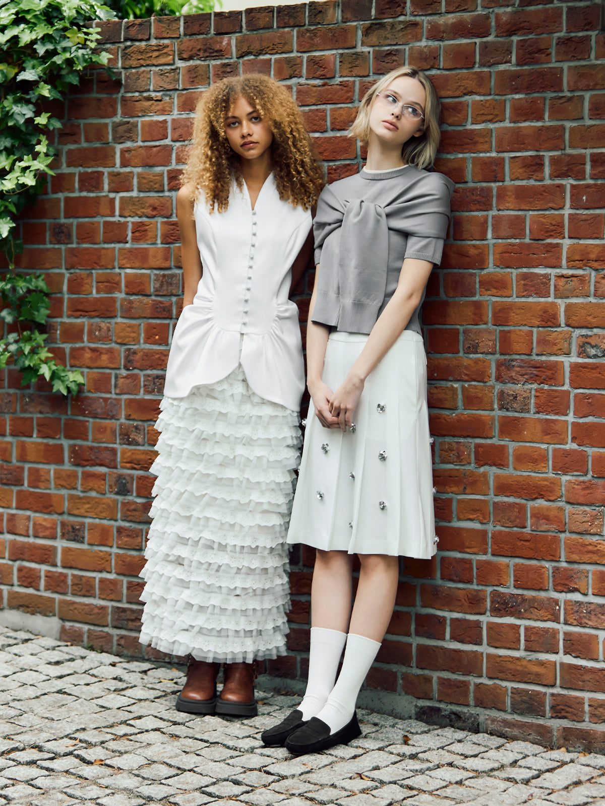Viata - Layered lace skirt