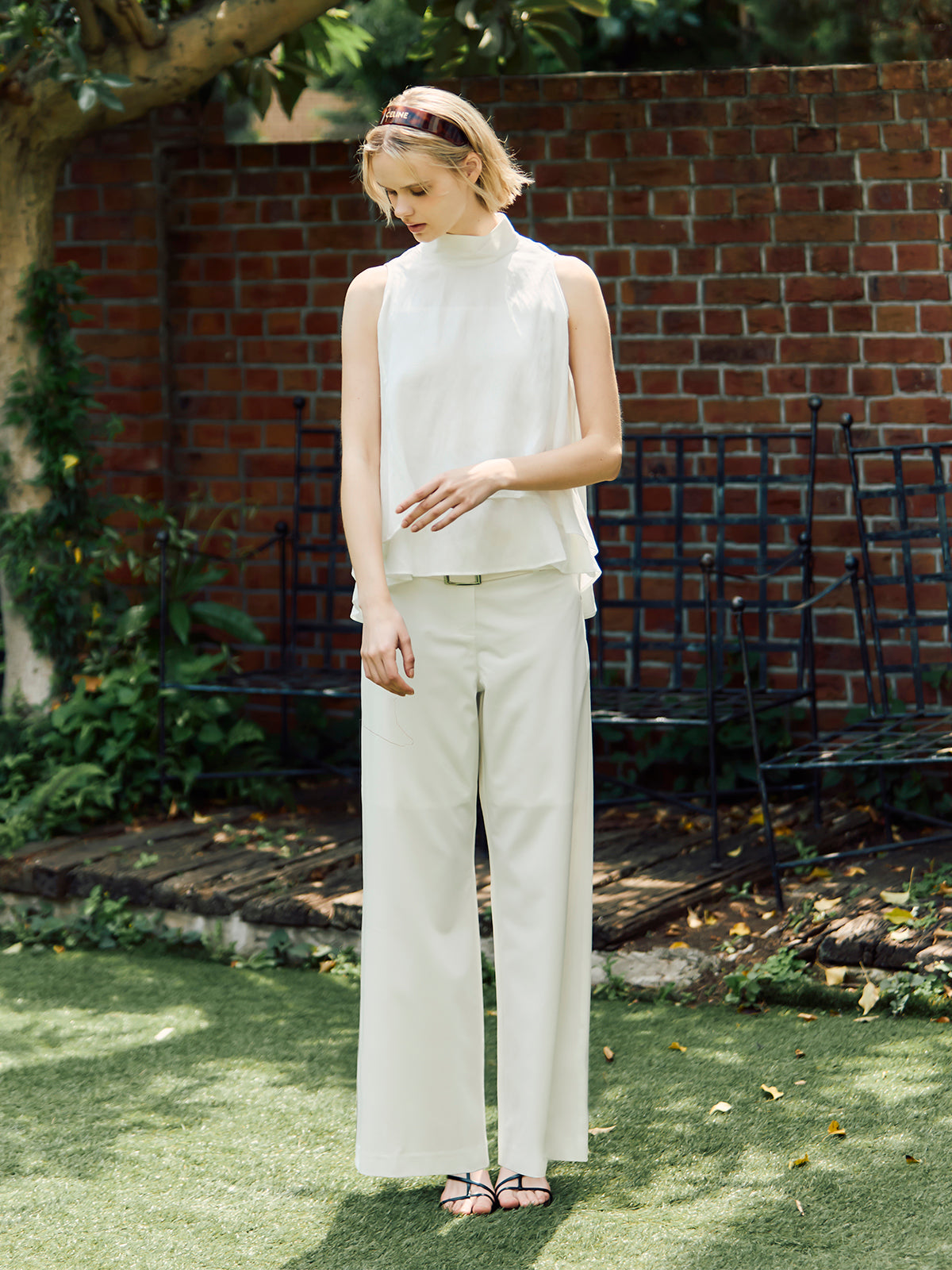 Gigi - Double belt pants
